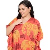 image:imageGypsie Blu Women Plus Size Kaftan Dress Beach Cover Up Maxi Dresses for Women VNeck Kimono Sleeve 1X3XOrange