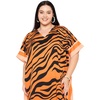 image:imageGypsie Blu Women Plus Size Kaftan Dress Beach Cover Up Maxi Dresses for Women VNeck Kimono Sleeve 1X3XOrange Abstract