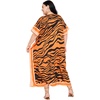 image:imageGypsie Blu Women Plus Size Kaftan Dress Beach Cover Up Maxi Dresses for Women VNeck Kimono Sleeve 1X3XOrange Abstract