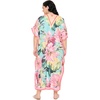 image:imageGypsie Blu Women Plus Size Kaftan Dress Beach Cover Up Maxi Dresses for Women VNeck Kimono Sleeve 1X3XPink