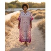 image:imageGypsie Blu Women Plus Size Kaftan Dress Beach Cover Up Maxi Dresses for Women VNeck Kimono Sleeve 1X3XPurple