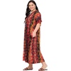 image:imageGypsie Blu Women Plus Size Kaftan Dress Beach Cover Up Maxi Dresses for Women VNeck Kimono Sleeve 1X3XRed