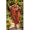 image:imageGypsie Blu Women Plus Size Kaftan Dress Beach Cover Up Maxi Dresses for Women VNeck Kimono Sleeve 1X3XReddishbrown