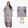 image:imageGypsie Blu Women Plus Size Kaftan Dress Beach Cover Up Maxi Dresses for Women VNeck Kimono Sleeve 1X3XRoyal Blue