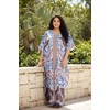 image:imageGypsie Blu Women Plus Size Kaftan Dress Beach Cover Up Maxi Dresses for Women VNeck Kimono Sleeve 1X3XRoyal Blue