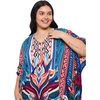 image:imageGypsie Blu Women Plus Size Kaftan Dress Beach Cover Up Maxi Dresses for Women VNeck Kimono Sleeve 1X3XRoyal Blue Floral Print