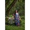 image:imageGypsie Blu Women Plus Size Kaftan Dress Beach Cover Up Maxi Dresses for Women VNeck Kimono Sleeve 1X3XRoyal Blue Floral Print