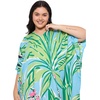image:imageGypsie Blu Women Plus Size Kaftan Dress Beach Cover Up Maxi Dresses for Women VNeck Kimono Sleeve 1X3XSky Blue and Green