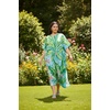 image:imageGypsie Blu Women Plus Size Kaftan Dress Beach Cover Up Maxi Dresses for Women VNeck Kimono Sleeve 1X3XSky Blue and Green