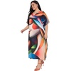 image:imageGypsie Blu Women Plus Size Kaftan Dress Beach Cover Up Maxi Dresses for Women VNeck Kimono Sleeve 1X3XSoft Beige