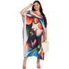 image:imageGypsie Blu Women Plus Size Kaftan Dress Beach Cover Up Maxi Dresses for Women VNeck Kimono Sleeve 1X3XSoft Beige