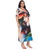 image:imageGypsie Blu Women Plus Size Kaftan Dress Beach Cover Up Maxi Dresses for Women VNeck Kimono Sleeve 1X3XSoft Beige
