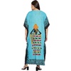 image:imageGypsie Blu Women Plus Size Kaftan Dress Beach Cover Up Maxi Dresses for Women VNeck Kimono Sleeve 1X3XTurquoise Blue