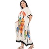 image:imageGypsie Blu Women Plus Size Kaftan Dress Beach Cover Up Maxi Dresses for Women VNeck Kimono Sleeve 1X3XWhite