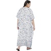 image:imageGypsie Blu Women Plus Size Kaftan Dress Beach Cover Up Maxi Dresses for Women VNeck Kimono Sleeve 1X3XWhite Floral