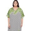 image:imageGypsie Blu Women Plus Size Kaftan Dress Beach Cover Up Maxi Dresses for Women VNeck Kimono Sleeve 1X3XWhite Palm Leaf