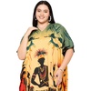 image:imageGypsie Blu Women Plus Size Kaftan Dress Beach Cover Up Maxi Dresses for Women VNeck Kimono Sleeve 1X3XYellow  Orange