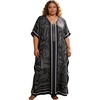 image:imageGypsie Blu Women Plus Size Kaftan Dress Beach Cover Up Maxi Dresses for Women VNeck Kimono Sleeve 1X3XDark Navy Blue