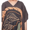 image:imageGypsie Blu Caftan Dresses for Women Polyester Plus Size Moo Moos Bathing Suit Cover Up Kaftan BeachDress Resort Lounge OutfitBlack Leaf Print Caftan
