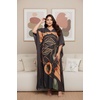 image:imageGypsie Blu Caftan Dresses for Women Polyester Plus Size Moo Moos Bathing Suit Cover Up Kaftan BeachDress Resort Lounge OutfitBlack Leaf Print Caftan
