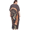 image:imageGypsie Blu Caftan Dresses for Women Polyester Plus Size Moo Moos Bathing Suit Cover Up Kaftan BeachDress Resort Lounge OutfitBlack Leaf Print Caftan