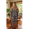 image:imageGypsie Blu Caftan Dress for Women Satin Silk Printed Plus Size  Moo Moo Dress Kimono Sleeve Maxi Gown PartiesBlack  White