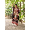 image:imageGypsie Blu Caftan Dress for Women Satin Silk Printed Plus Size  Moo Moo Dress Kimono Sleeve Maxi Gown PartiesBlack Ornate Floral