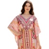 image:imageGypsie Blu Caftan Dress for Women Satin Silk Printed Plus Size  Moo Moo Dress Kimono Sleeve Maxi Gown PartiesBlush