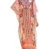 image:imageGypsie Blu Caftan Dress for Women Satin Silk Printed Plus Size  Moo Moo Dress Kimono Sleeve Maxi Gown PartiesBlush