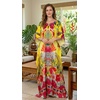 image:imageGypsie Blu Caftan Dress for Women Satin Silk Printed Plus Size  Moo Moo Dress Kimono Sleeve Maxi Gown PartiesBright Yellow