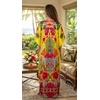 image:imageGypsie Blu Caftan Dress for Women Satin Silk Printed Plus Size  Moo Moo Dress Kimono Sleeve Maxi Gown PartiesBright Yellow