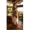 image:imageGypsie Blu Caftan Dress for Women Satin Silk Printed Plus Size  Moo Moo Dress Kimono Sleeve Maxi Gown PartiesCream