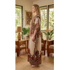 image:imageGypsie Blu Caftan Dress for Women Satin Silk Printed Plus Size  Moo Moo Dress Kimono Sleeve Maxi Gown PartiesCream