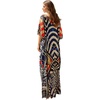 image:imageGypsie Blu Caftan Dress for Women Satin Silk Printed Plus Size  Moo Moo Dress Kimono Sleeve Maxi Gown PartiesCream Abstract