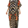 image:imageGypsie Blu Caftan Dress for Women Satin Silk Printed Plus Size  Moo Moo Dress Kimono Sleeve Maxi Gown PartiesCream Abstract