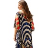image:imageGypsie Blu Caftan Dress for Women Satin Silk Printed Plus Size  Moo Moo Dress Kimono Sleeve Maxi Gown PartiesCream Abstract