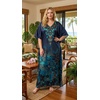 image:imageGypsie Blu Caftan Dress for Women Satin Silk Printed Plus Size  Moo Moo Dress Kimono Sleeve Maxi Gown PartiesDeep Navy Blue
