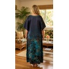 image:imageGypsie Blu Caftan Dress for Women Satin Silk Printed Plus Size  Moo Moo Dress Kimono Sleeve Maxi Gown PartiesDeep Navy Blue