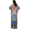 image:imageGypsie Blu Caftan Dress for Women Satin Silk Printed Plus Size  Moo Moo Dress Kimono Sleeve Maxi Gown PartiesLight Beige