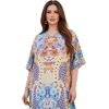 image:imageGypsie Blu Caftan Dress for Women Satin Silk Printed Plus Size  Moo Moo Dress Kimono Sleeve Maxi Gown PartiesLight Beige