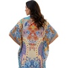 image:imageGypsie Blu Caftan Dress for Women Satin Silk Printed Plus Size  Moo Moo Dress Kimono Sleeve Maxi Gown PartiesLight Beige