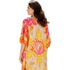 image:imageGypsie Blu Caftan Dress for Women Satin Silk Printed Plus Size  Moo Moo Dress Kimono Sleeve Maxi Gown PartiesLight Beige Baroque