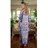 image:imageGypsie Blu Caftan Dress for Women Satin Silk Printed Plus Size  Moo Moo Dress Kimono Sleeve Maxi Gown PartiesLight Blue