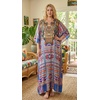 image:imageGypsie Blu Caftan Dress for Women Satin Silk Printed Plus Size  Moo Moo Dress Kimono Sleeve Maxi Gown PartiesLight Blue