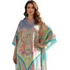 image:imageGypsie Blu Caftan Dress for Women Satin Silk Printed Plus Size  Moo Moo Dress Kimono Sleeve Maxi Gown PartiesLight Pastel Pink