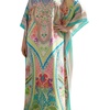 image:imageGypsie Blu Caftan Dress for Women Satin Silk Printed Plus Size  Moo Moo Dress Kimono Sleeve Maxi Gown PartiesLight Pastel Pink