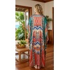 image:imageGypsie Blu Caftan Dress for Women Satin Silk Printed Plus Size  Moo Moo Dress Kimono Sleeve Maxi Gown PartiesMulticolor Patchwork