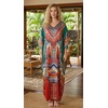image:imageGypsie Blu Caftan Dress for Women Satin Silk Printed Plus Size  Moo Moo Dress Kimono Sleeve Maxi Gown PartiesMulticolor Patchwork