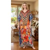 image:imageGypsie Blu Caftan Dress for Women Satin Silk Printed Plus Size  Moo Moo Dress Kimono Sleeve Maxi Gown PartiesMulticolor Tribal