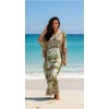 image:imageGypsie Blu Caftan Dress for Women Satin Silk Printed Plus Size  Moo Moo Dress Kimono Sleeve Maxi Gown PartiesOlive Green  Brown